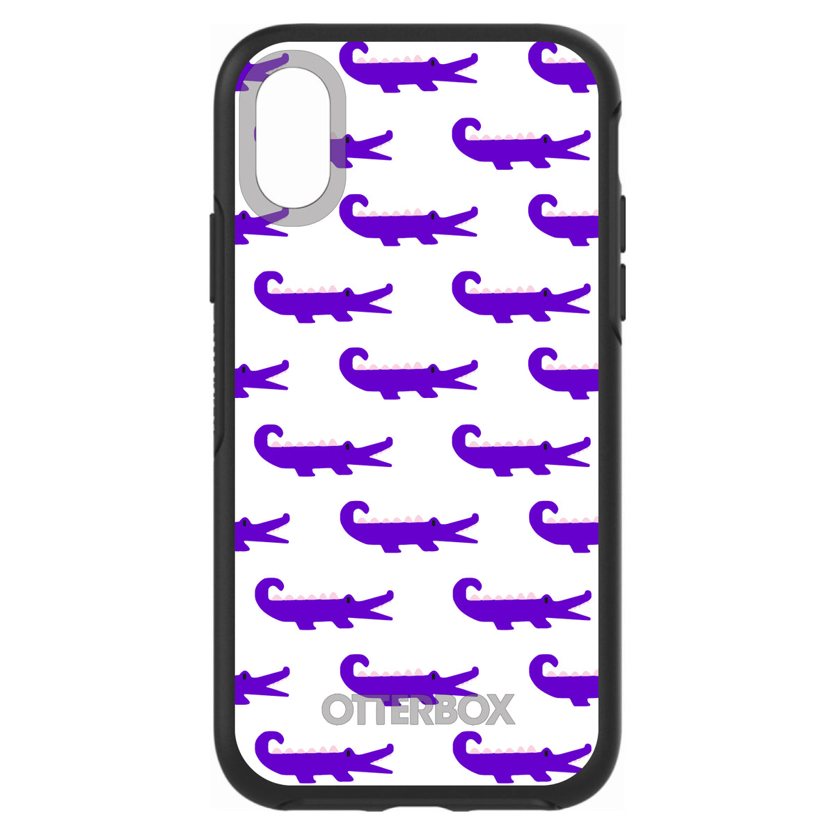 Purple White Alligators OtterBox Symmetry Case for iPhone & Galaxy, view 4