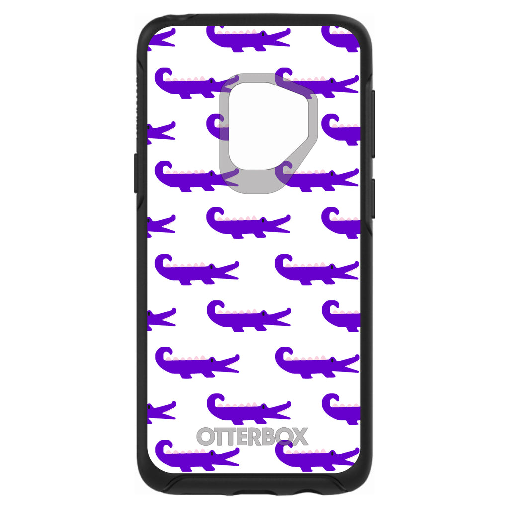 Purple White Alligators OtterBox Symmetry Case for iPhone & Galaxy, view 8