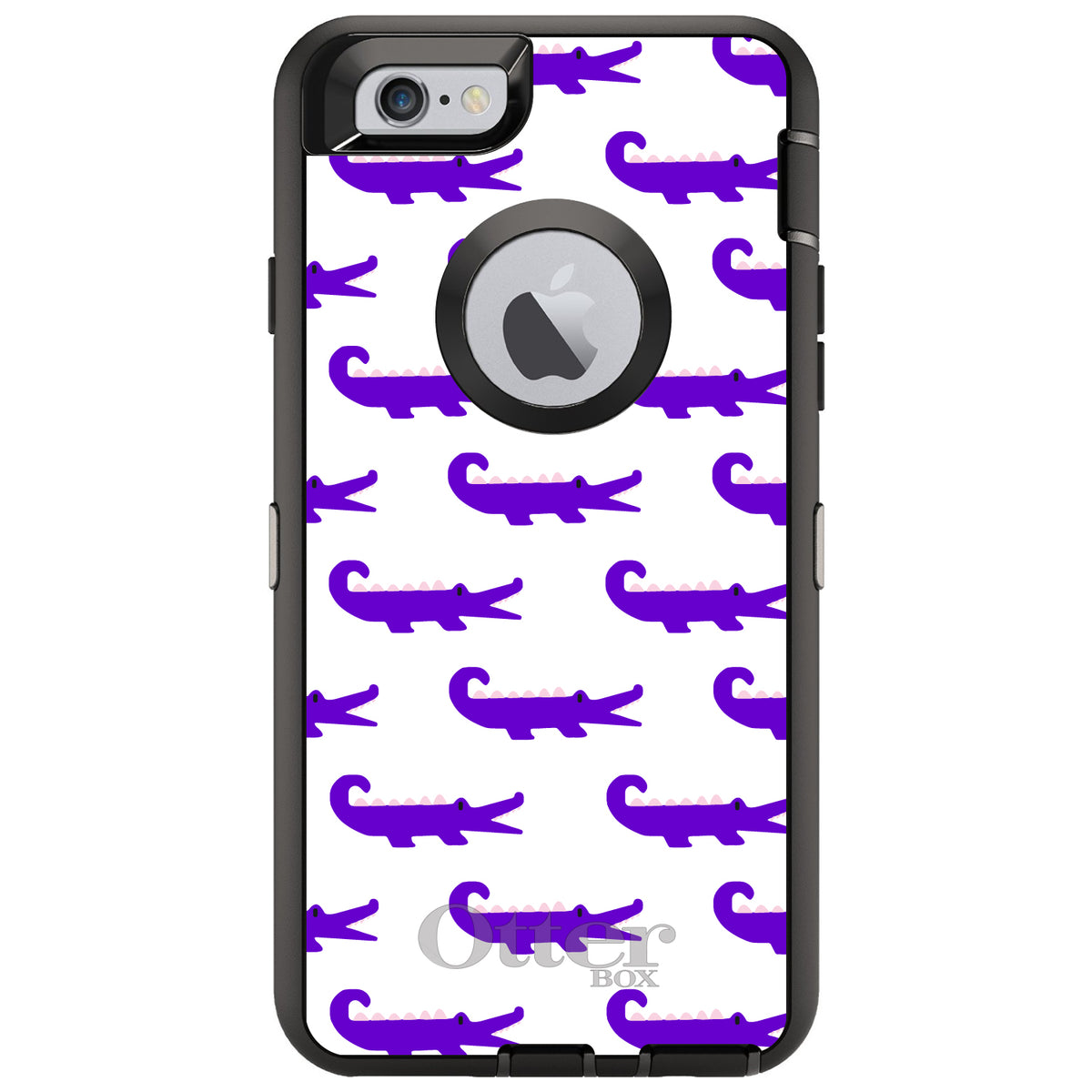 Purple White Alligators OtterBox Defender Case for iPhone & Galaxy, view 4