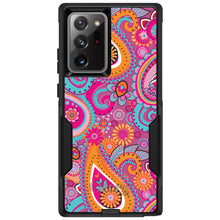 DistinctInk™ OtterBox Commuter Series Case for Apple iPhone or Samsung Galaxy - Pink Blue Orange Paisley