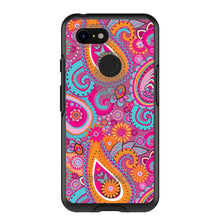 DistinctInk™ OtterBox Symmetry Series Case for Apple iPhone / Samsung Galaxy / Google Pixel - Pink Blue Orange Paisley
