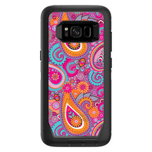 DistinctInk™ OtterBox Defender Series Case for Apple iPhone / Samsung Galaxy / Google Pixel - Pink Blue Orange Paisley