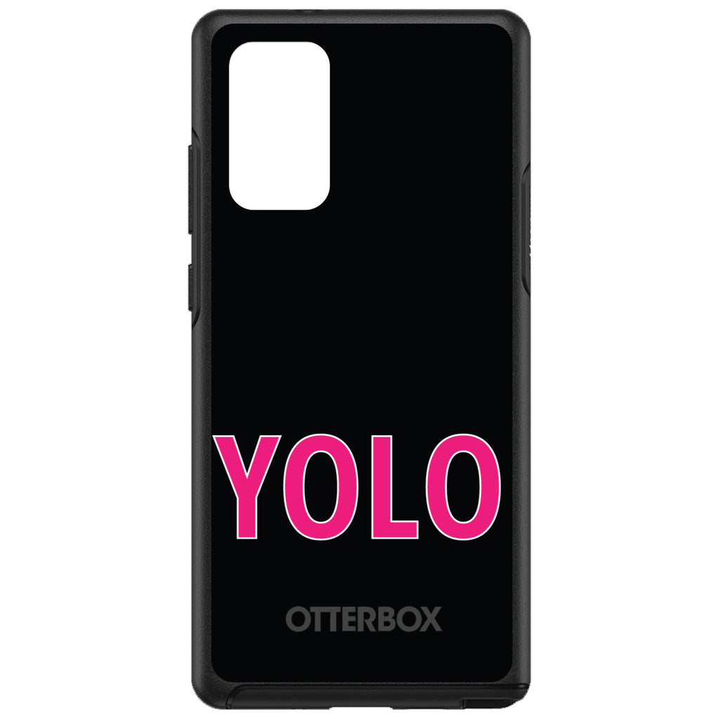 Black Pink YOLO OtterBox Symmetry Case for iPhone & Galaxy, view 10