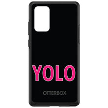 DistinctInk™ OtterBox Symmetry Series Case for Apple iPhone / Samsung Galaxy / Google Pixel - Black Pink YOLO