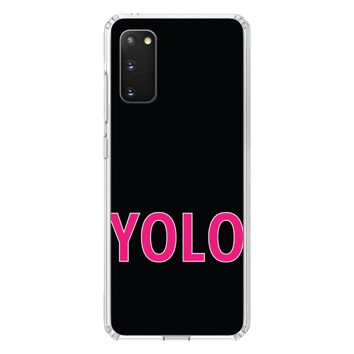 Black Pink YOLO Clear Shockproof iPhone Case, view 13