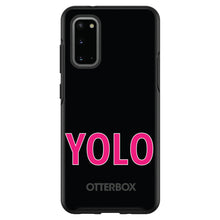 DistinctInk™ OtterBox Symmetry Series Case for Apple iPhone / Samsung Galaxy / Google Pixel - Black Pink YOLO