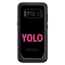 DistinctInk™ OtterBox Defender Series Case for Apple iPhone / Samsung Galaxy / Google Pixel - Black Pink YOLO