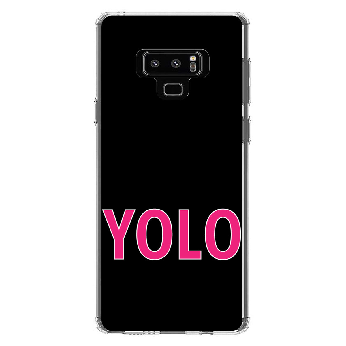 Black Pink YOLO Clear Shockproof iPhone Case, view 11