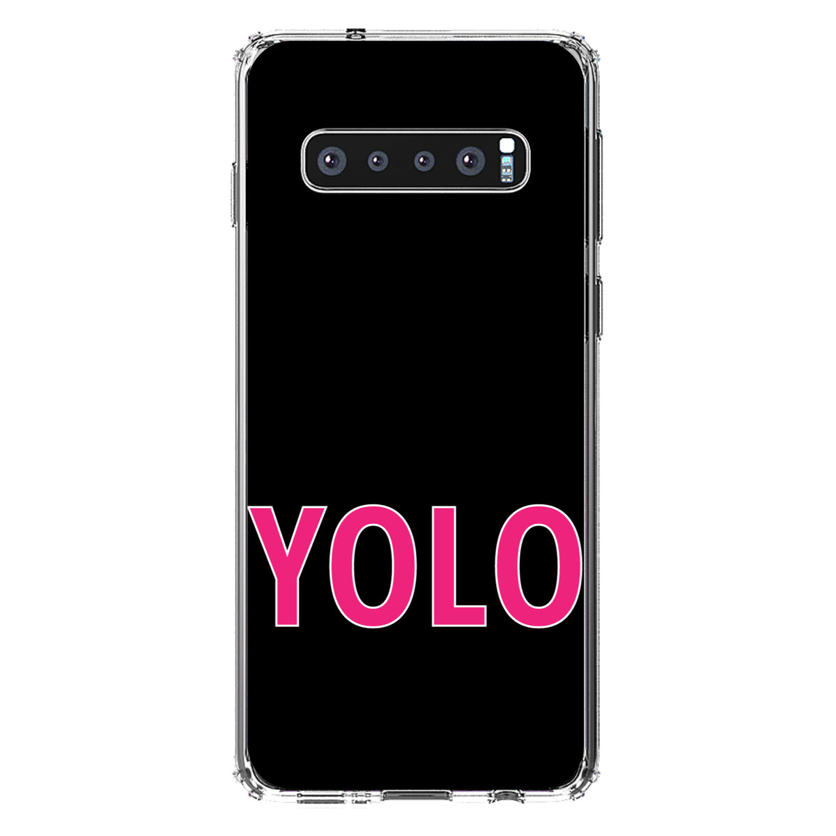 Black Pink YOLO Clear Shockproof iPhone Case, view 16