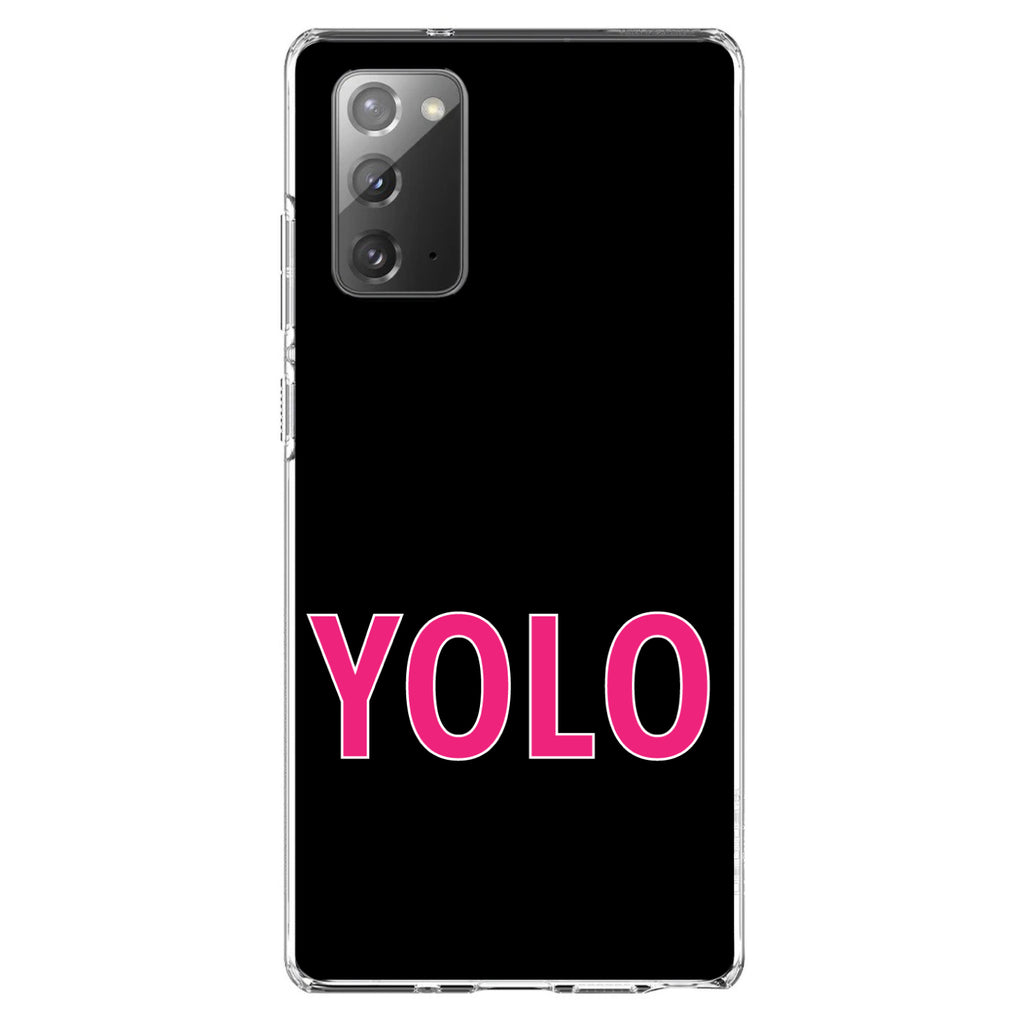 Black Pink YOLO Clear Shockproof iPhone Case, view 8