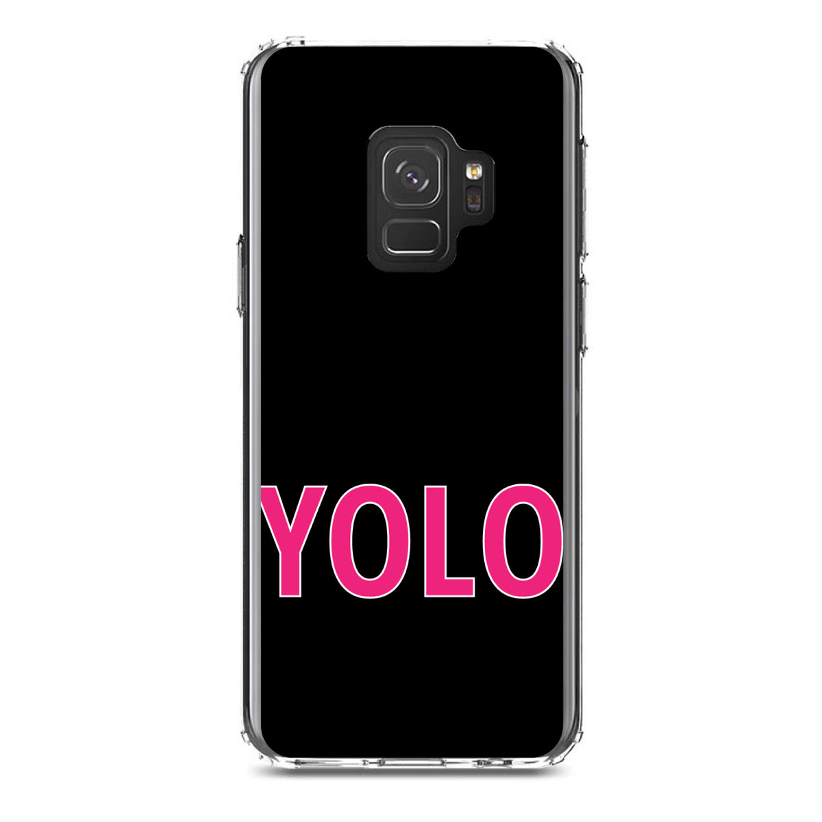 Black Pink YOLO Clear Shockproof iPhone Case, view 19