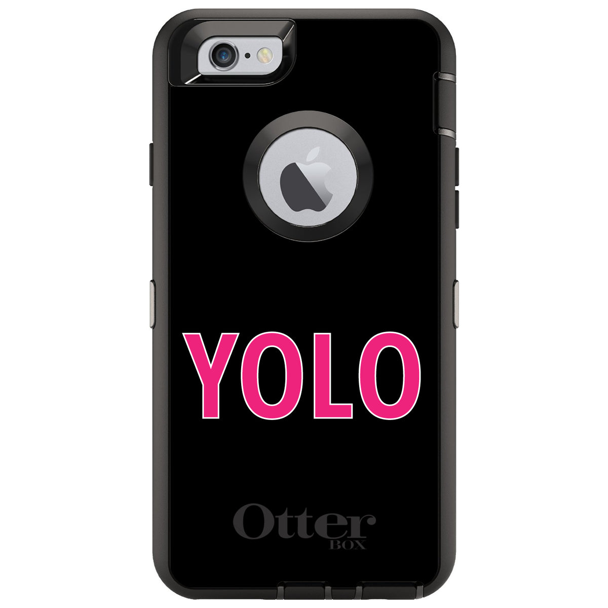 Black Pink YOLO OtterBox Defender Case for iPhone & Galaxy, view 4