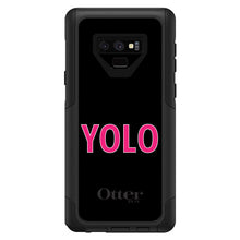DistinctInk™ OtterBox Commuter Series Case for Apple iPhone or Samsung Galaxy - Black Pink YOLO
