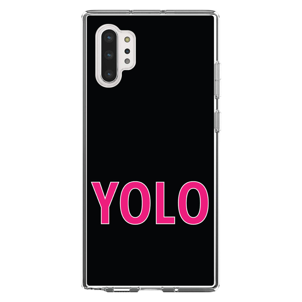 Black Pink YOLO Clear Shockproof iPhone Case, view 10