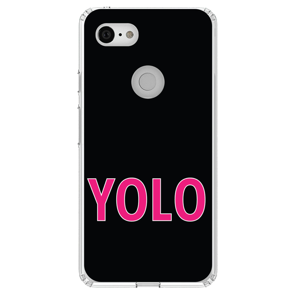 Black Pink YOLO Clear Shockproof iPhone Case, view 22