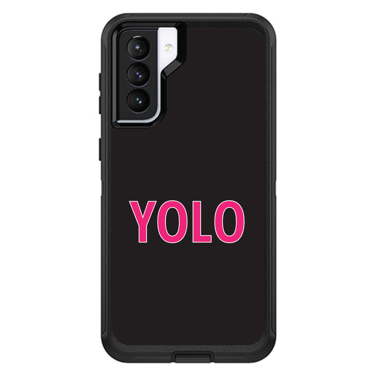 Black Pink YOLO OtterBox Defender Case for iPhone & Galaxy, view 6