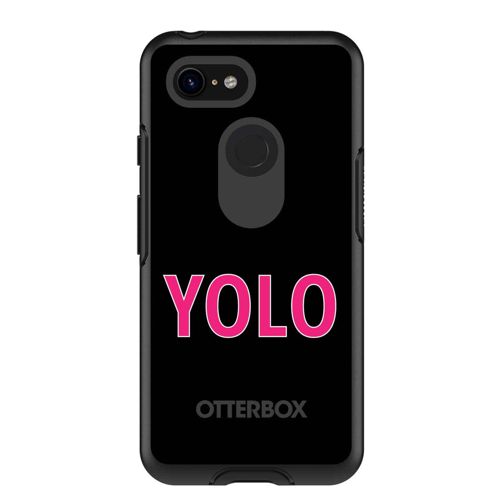 Black Pink YOLO OtterBox Symmetry Case for iPhone & Galaxy, view 15