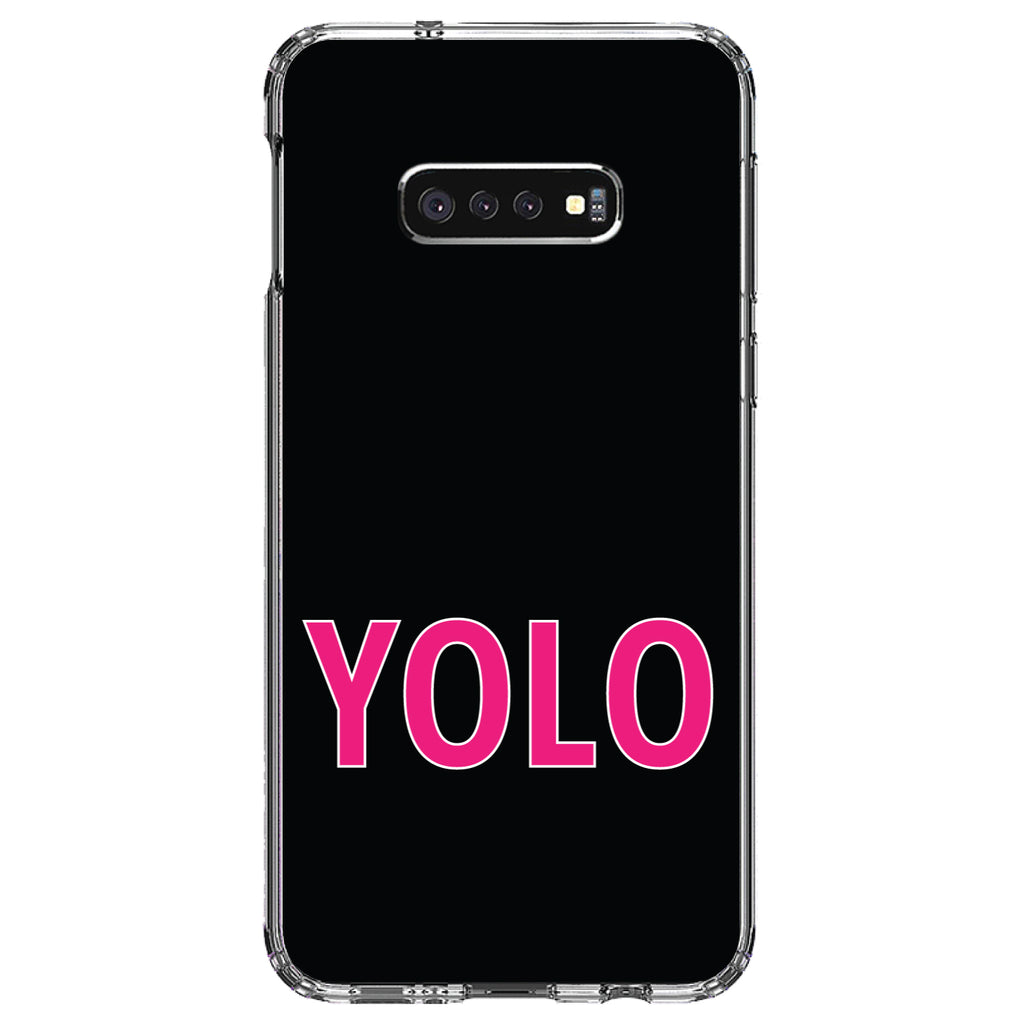 Black Pink YOLO Clear Shockproof iPhone Case, view 18