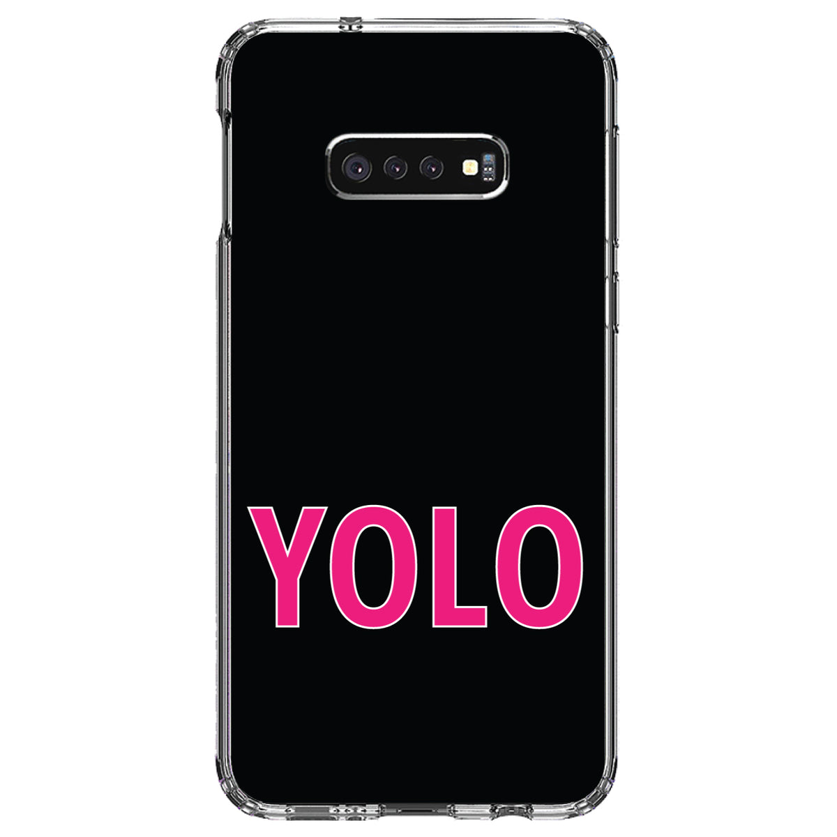 Black Pink YOLO Clear Shockproof iPhone Case, view 18