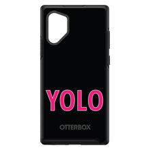 DistinctInk™ OtterBox Symmetry Series Case for Apple iPhone / Samsung Galaxy / Google Pixel - Black Pink YOLO