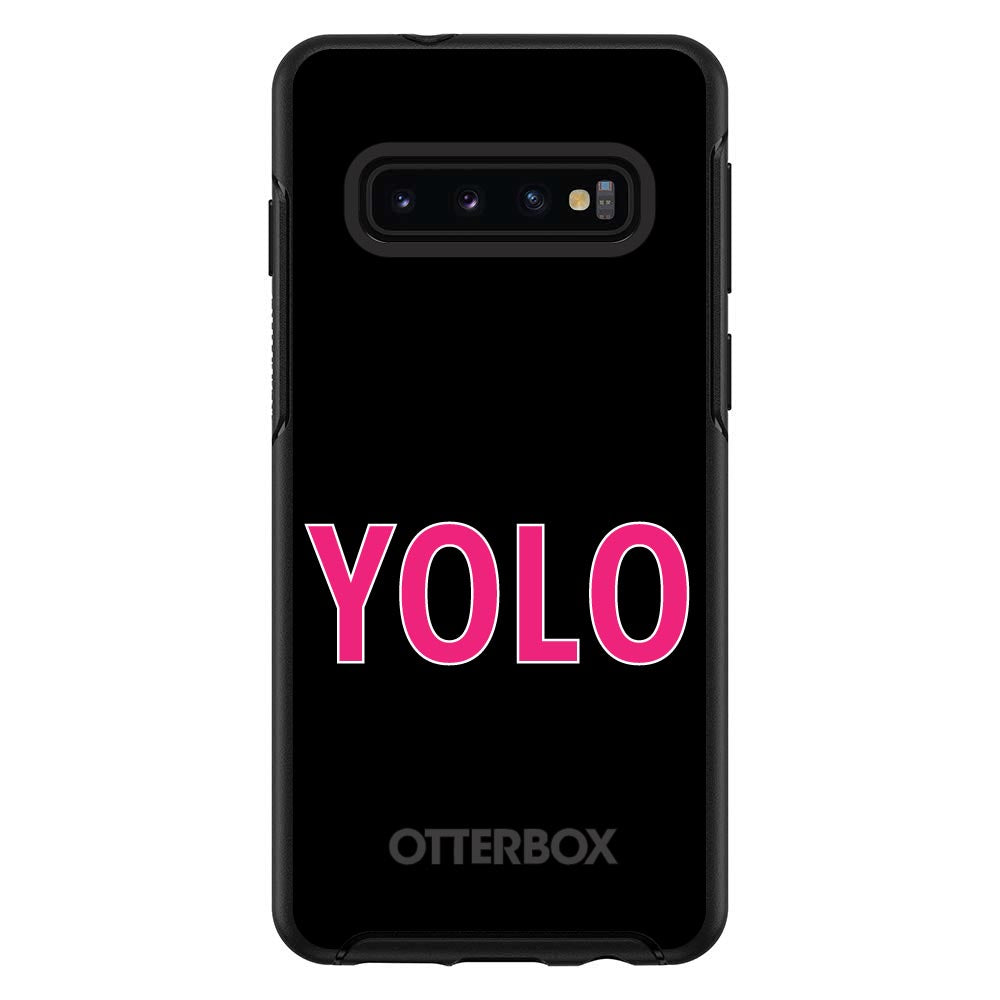 Black Pink YOLO OtterBox Symmetry Case for iPhone & Galaxy, view 6