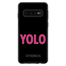 DistinctInk™ OtterBox Symmetry Series Case for Apple iPhone / Samsung Galaxy / Google Pixel - Black Pink YOLO