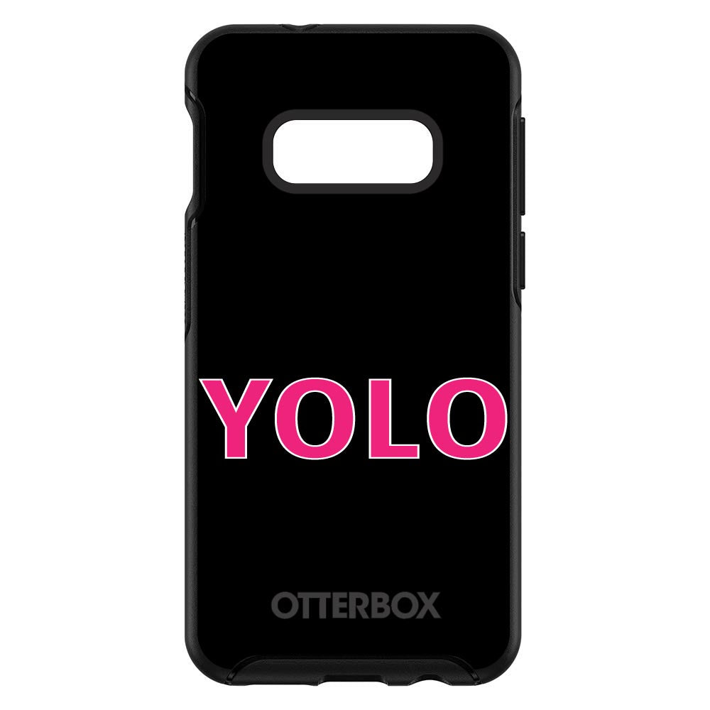 Black Pink YOLO OtterBox Symmetry Case for iPhone & Galaxy, view 7