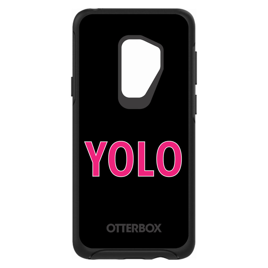 Black Pink YOLO OtterBox Symmetry Case for iPhone & Galaxy, view 9