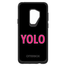 DistinctInk™ OtterBox Symmetry Series Case for Apple iPhone / Samsung Galaxy / Google Pixel - Black Pink YOLO