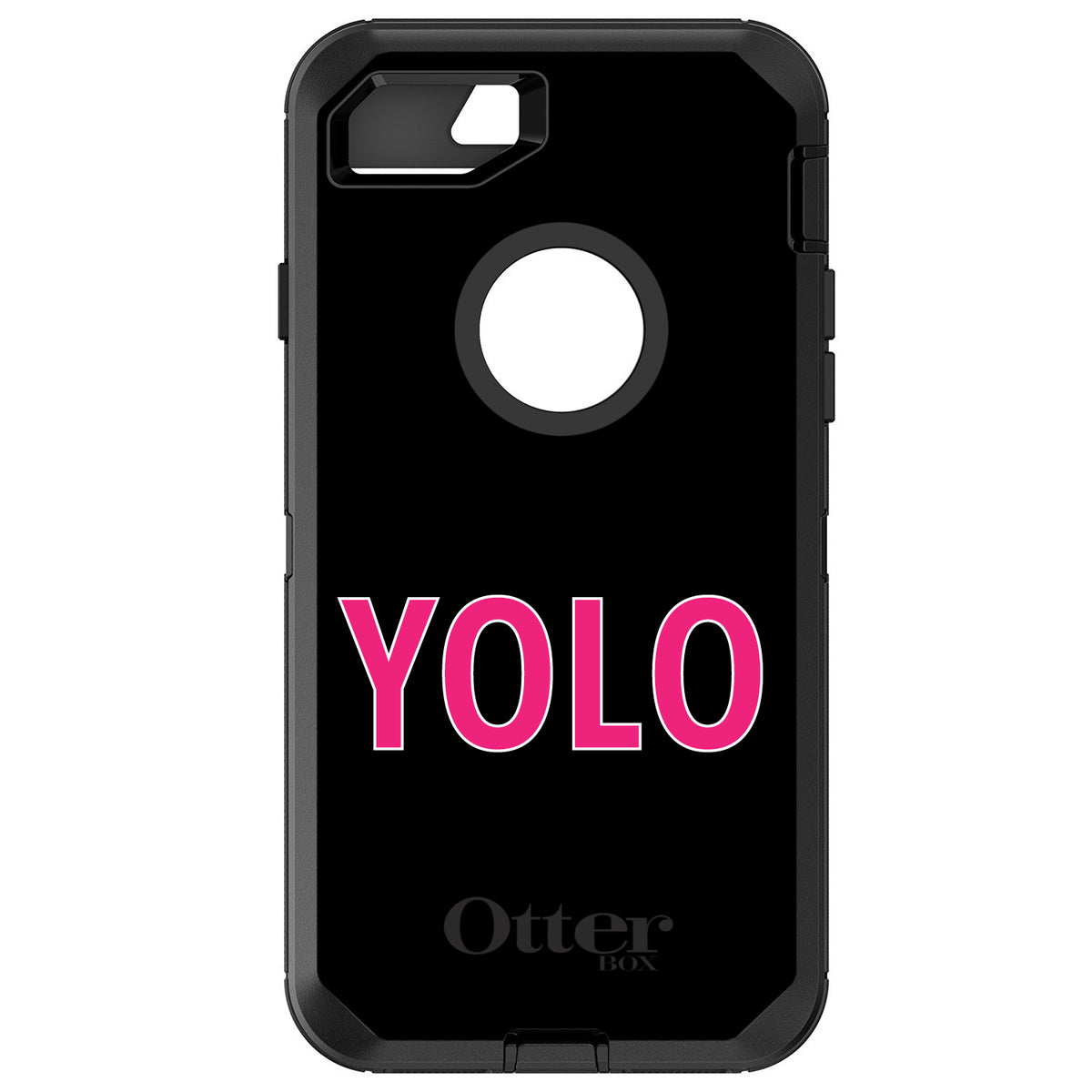 Black Pink YOLO OtterBox Defender Case for iPhone & Galaxy