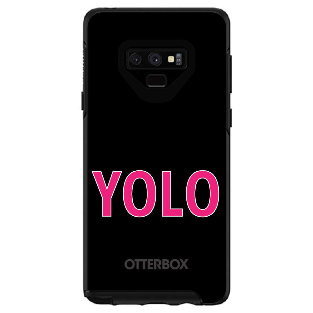 Black Pink YOLO OtterBox Symmetry Case for iPhone & Galaxy, view 13