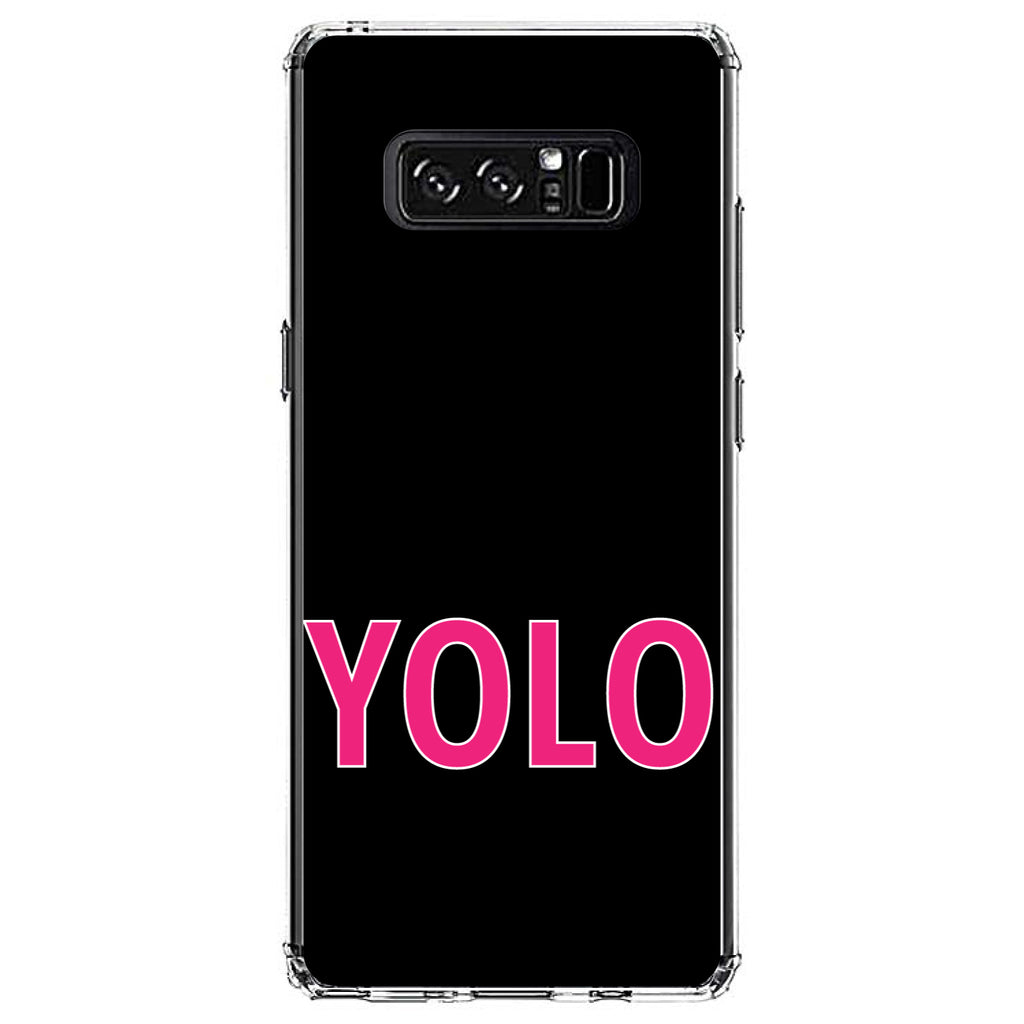 Black Pink YOLO Clear Shockproof iPhone Case, view 12