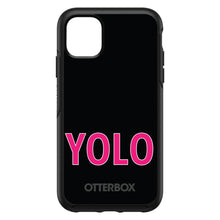 DistinctInk™ OtterBox Symmetry Series Case for Apple iPhone / Samsung Galaxy / Google Pixel - Black Pink YOLO