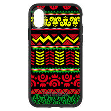 DistinctInk™ OtterBox Symmetry Series Case for Apple iPhone / Samsung Galaxy / Google Pixel - Black Yellow Red Aztec Tribal