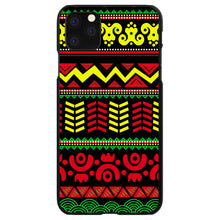 DistinctInk® Hard Plastic Snap-On Case for Apple iPhone or Samsung Galaxy - Black Yellow Red Aztec Tribal