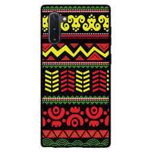 DistinctInk® Hard Plastic Snap-On Case for Apple iPhone or Samsung Galaxy - Black Yellow Red Aztec Tribal