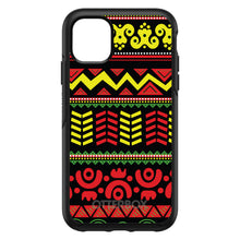 DistinctInk™ OtterBox Symmetry Series Case for Apple iPhone / Samsung Galaxy / Google Pixel - Black Yellow Red Aztec Tribal