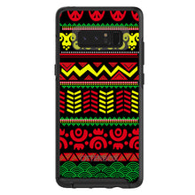 DistinctInk™ OtterBox Symmetry Series Case for Apple iPhone / Samsung Galaxy / Google Pixel - Black Yellow Red Aztec Tribal