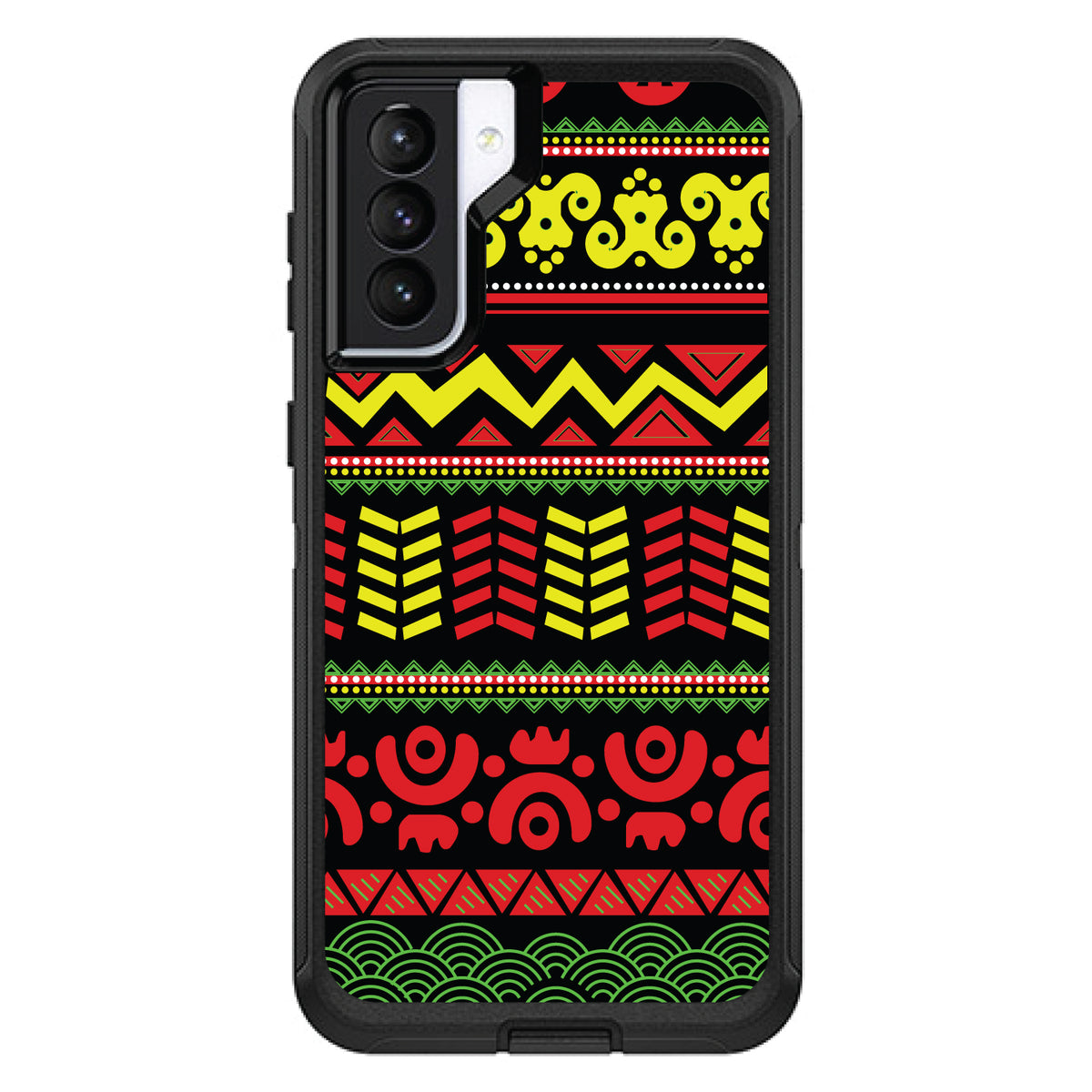 Black Yellow Red Aztec Tribal OtterBox Defender Case for iPhone & Galaxy, view 5