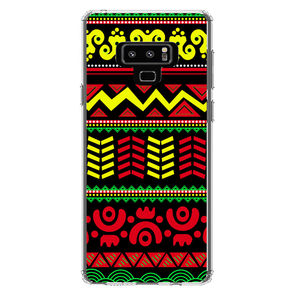 Black Yellow Red Aztec Tribal Clear Shockproof iPhone Case, view 11