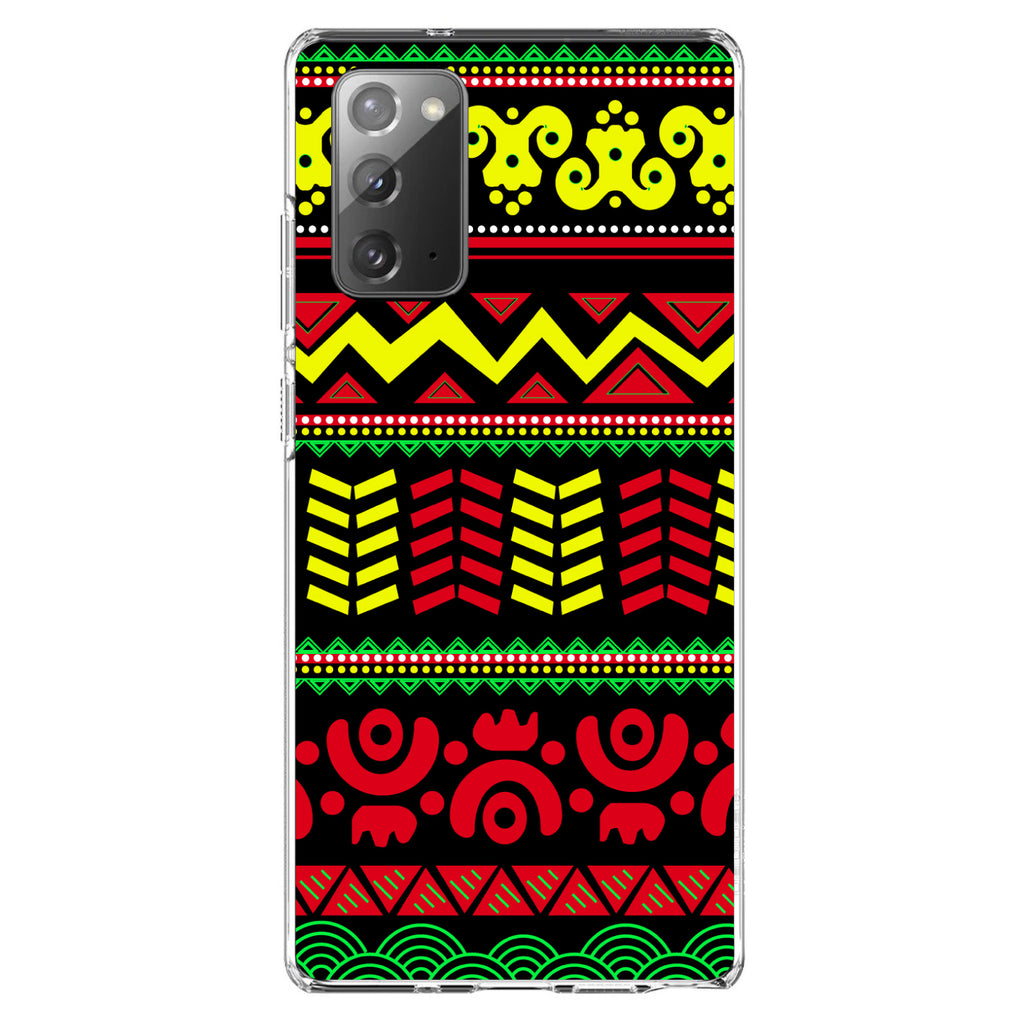 Black Yellow Red Aztec Tribal Clear Shockproof iPhone Case, view 8