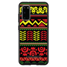 DistinctInk™ OtterBox Symmetry Series Case for Apple iPhone / Samsung Galaxy / Google Pixel - Black Yellow Red Aztec Tribal