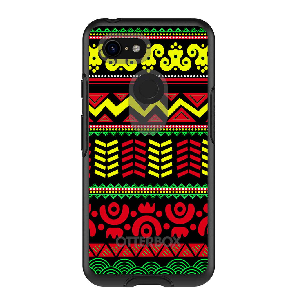 Black Yellow Red Aztec Tribal OtterBox Symmetry Case for iPhone & Galaxy, view 15