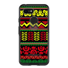DistinctInk™ OtterBox Symmetry Series Case for Apple iPhone / Samsung Galaxy / Google Pixel - Black Yellow Red Aztec Tribal