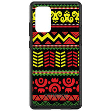 DistinctInk™ OtterBox Symmetry Series Case for Apple iPhone / Samsung Galaxy / Google Pixel - Black Yellow Red Aztec Tribal