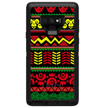 DistinctInk™ OtterBox Defender Series Case for Apple iPhone / Samsung Galaxy / Google Pixel - Black Yellow Red Aztec Tribal