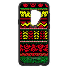 DistinctInk™ OtterBox Symmetry Series Case for Apple iPhone / Samsung Galaxy / Google Pixel - Black Yellow Red Aztec Tribal