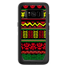 DistinctInk™ OtterBox Defender Series Case for Apple iPhone / Samsung Galaxy / Google Pixel - Black Yellow Red Aztec Tribal