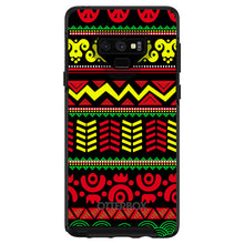 DistinctInk™ OtterBox Symmetry Series Case for Apple iPhone / Samsung Galaxy / Google Pixel - Black Yellow Red Aztec Tribal