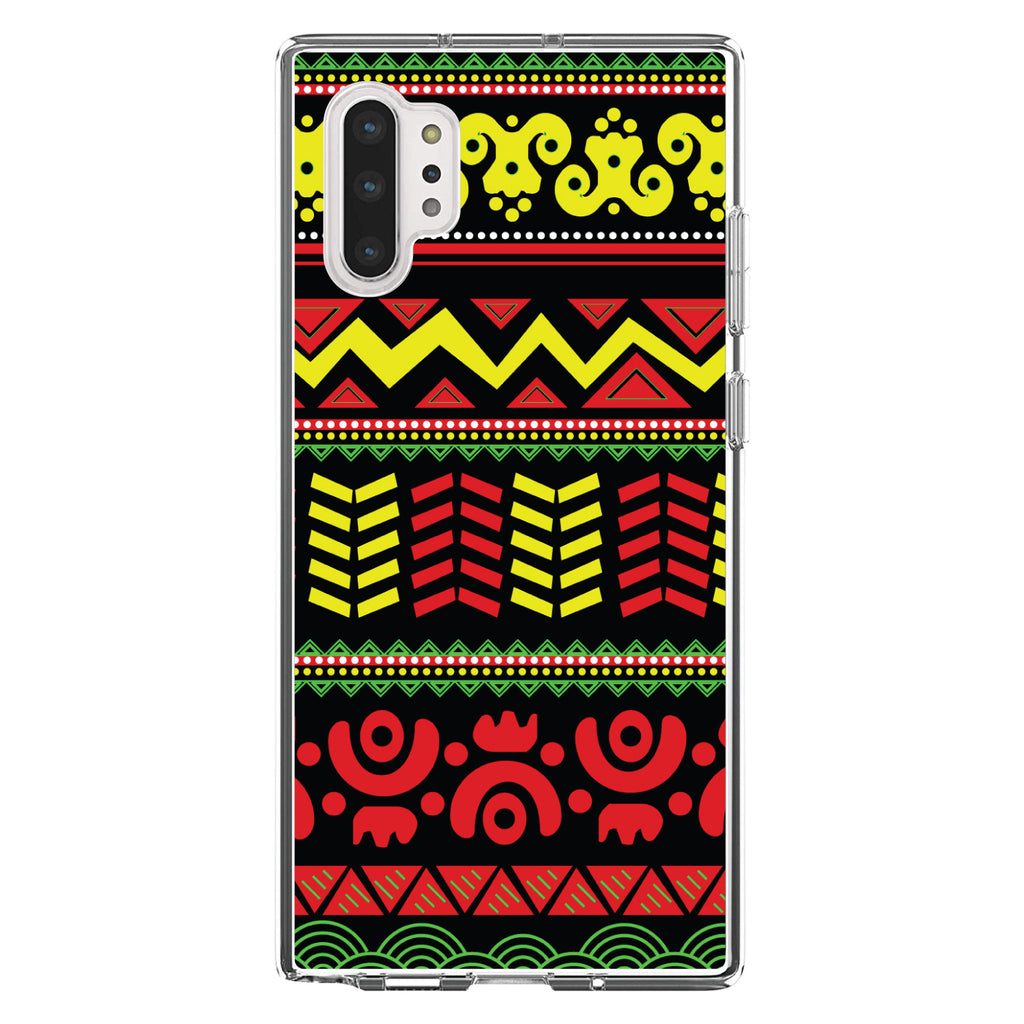 Black Yellow Red Aztec Tribal Clear Shockproof iPhone Case, view 10